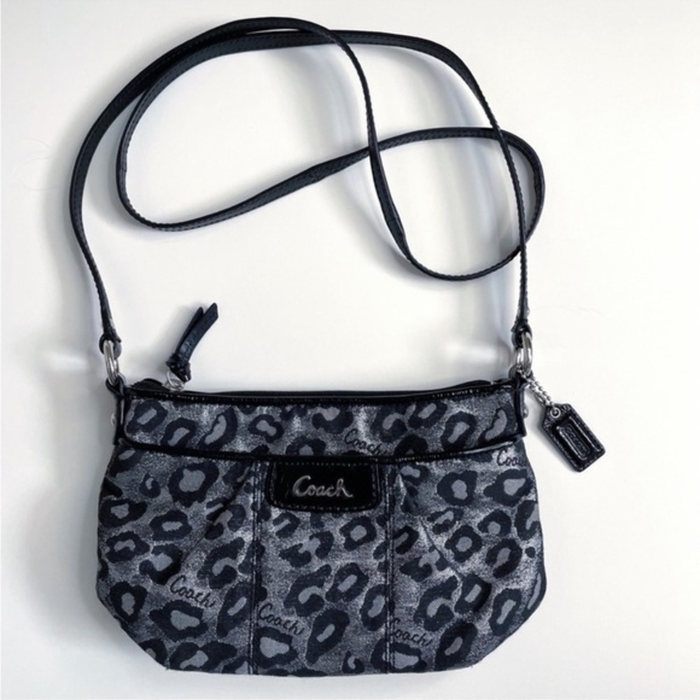 Coach Ocelot Print Metallic Crossbody